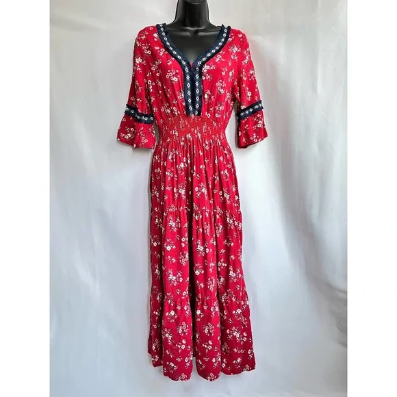 Lark + Grey | Dresses | Lark Grey Maxi Embroidered Tiered Dress Size M Cottage Peasant Prairie Red | Poshmark Lark + Grey | Dresses | Lark Grey Maxi Embroidered Tiered Dress Size M Cottage Peasant Prairie Red | Poshmark